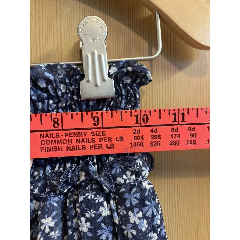 NWT Altar'd State Blue Floral Smocked Tiered Mini Skirt Size X-Small Boho Flawed
